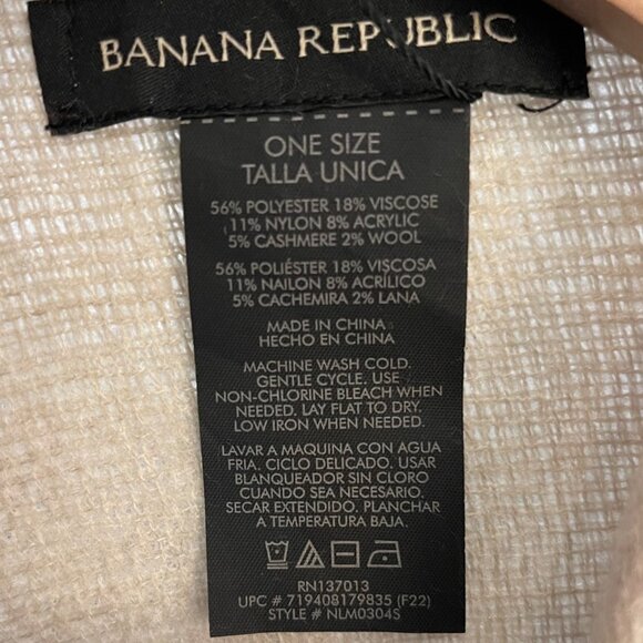 Banana Republic Womens Plaid Poncho Cape One Size Fringe Timeless Quiet Luxury - Picture 5 of 7